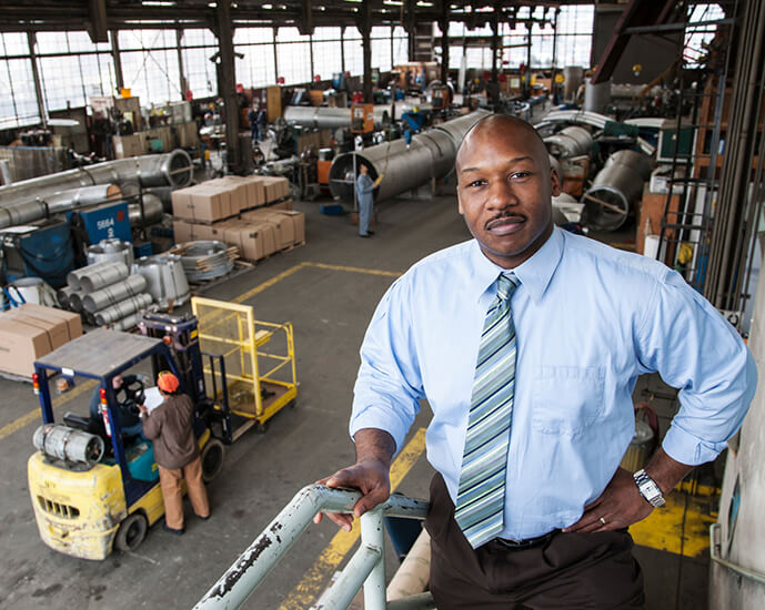 Portrait of a factory manager Portrait of a factory manager
